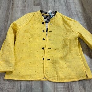 Provence D’amour reversible quilted jacket yellow black XL